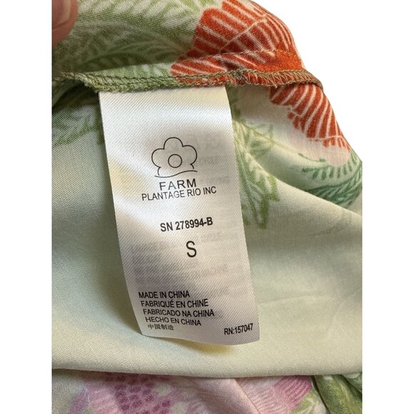Farm Rio Long Sleeve Multicolor Floral Maxi Dress  V-Neck and Cut Outs Sz S  NWT - Picture 9 of 11